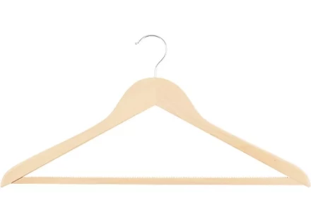 Вешалка деревянная для одежды с антискользящей рифленой перекладиной ТМ Elfe 92916 купить в Магнитогорске