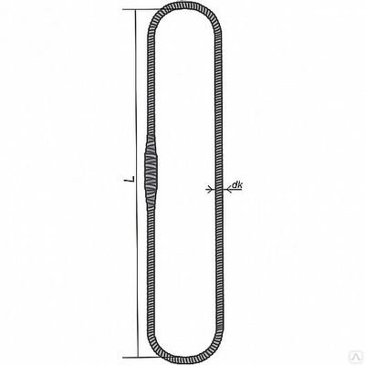 Строп канатный кольцевой СКК 32 т L=8 м  канат 42 опрессовка купить в Магнитогорске