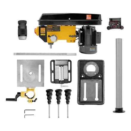 Станок сверлильный DDM-550L, 550 Вт, 16 мм, 12 ск., лазер, настольный// Denzel 95322 купить в Магнитогорске
