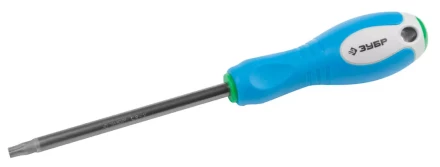 Отвертка ЗУБР, Cr-V сталь, трехкомпонентная рукоятка, цветовая индикация типа шлица, TORX №40, 125мм 25254-40-125 купить в Магнитогорске