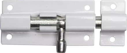 Задвижка накладная для окон и мебели &quot;ШП-60 БЦ&quot;, цвет белый/цинк, 60мм 37751-60 купить в Магнитогорске