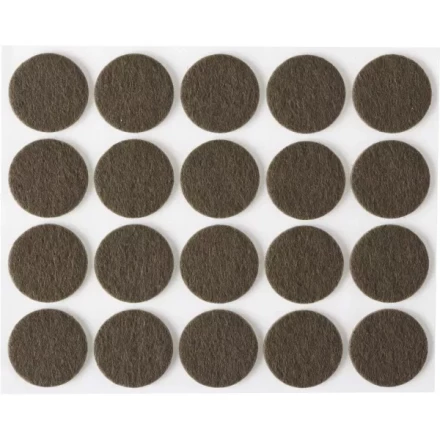 Накладки STAYER &quot;COMFORT&quot; на мебельные ножки, самоклеящиеся, фетровые, коричневые, круглые - диаметр 22 мм, 20 шт 40910-22 купить в Магнитогорске