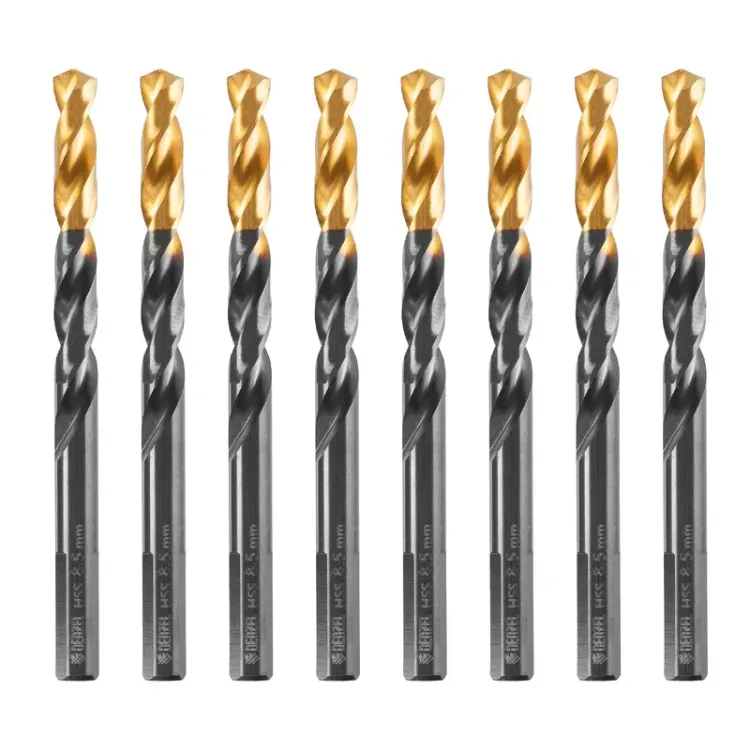 Сверло по металлу, 8,5 мм, HSS-Tin, Golden Tip, 8 шт. Denzel 717220 купить в Магнитогорске