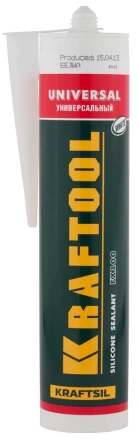 Герметик силиконовый KRAFTOOL белый, универсальный, 300мл 41253-0 купить в Магнитогорске