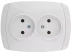 Розетка СВЕТОЗАР &quot;CITY LIGHT&quot; двойная в сборе, без заземления, цвет белый, 16А/~250В SV-54202-W купить в Магнитогорске