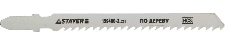 Полотна STAYER "STANDARD", T111C, для эл/лобзика, HCS, по дереву, пласт., быстрый рез, EU-хвост., шаг 3мм, 74мм, 2шт 159480-3_z01 купить в Магнитогорске