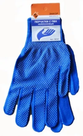 Перчатки нейлоновые с ПВХ Энкор 1/10 58747 купить в Магнитогорске