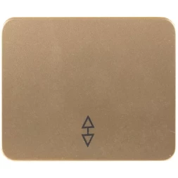 Выключатель СВЕТОЗАР &quot;ГАММА&quot; проходной, одноклавишный, без вставки и рамки, цвет золотой металлик, 10A/~250B SV-54137-GM