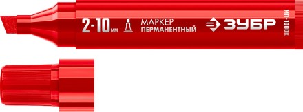 ЗУБР МП-1000К красный, 2-10 мм, клиновидный перманентный марке (06333-3) купить в Магнитогорске