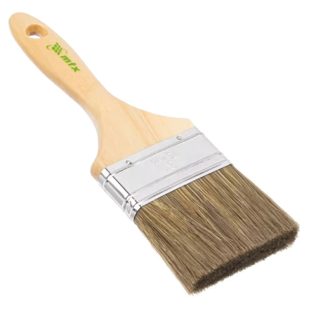 Кисть плоская &quot;Евро&quot; 3&quot;, смешанная щетина, деревянная ручка MTX 83081 купить в Магнитогорске