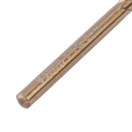 Сверло по металлу, 3 мм, HSS Co-8%, Denzel 71407 купить в Магнитогорске