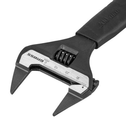 Ключ разводной, 200 мм Gross 15573, CrV, ультратонкие губки купить в Магнитогорске