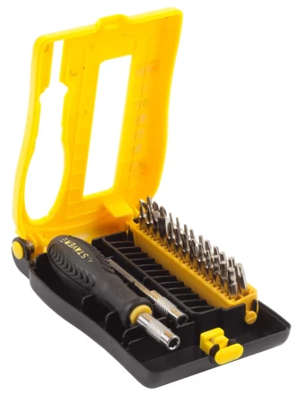 Набор STAYER: Отвертки для точных работ, Cr-V, Cr сменные биты, обрезиненная рукоятка, 28предметов 25614-H28 купить в Магнитогорске