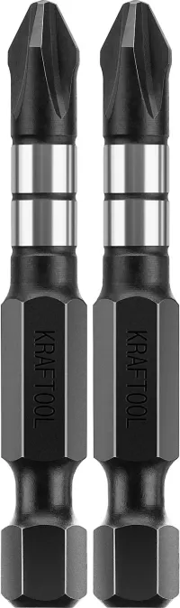 Биты для ударных шуруповертов KRAFTOOL Impact Pro PH 26191-2-50-S2