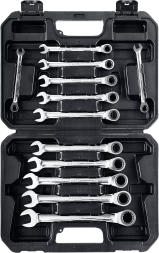 Наборы трещоточных комбинированных ключей Зубр серия ПРОФЕССИОНАЛ 27073-H12