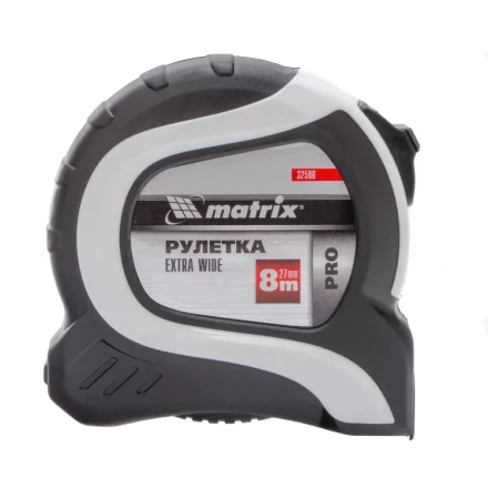 Рулетка Extra Wide 8 м x 27 мм двухкомпонентный корпус Pro Matrix 32586 купить в Магнитогорске
