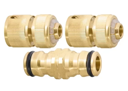 Набор для подключения шланга 1/2&quot; (переходник 2 соединит.аквастоп) латунный  PALISAD 66210 купить в Магнитогорске