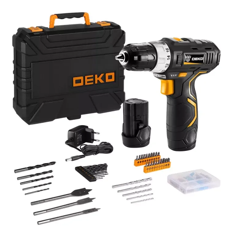Дрель аккумуляторная в наборе DEKO GCD12DU3 SET5, 063-4148 купить в Магнитогорске