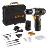 Дрель аккумуляторная в наборе DEKO GCD12DU3 SET5, 063-4148 купить в Магнитогорске