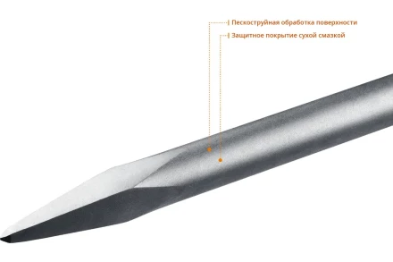 ЗУБР БУРАН, 600 мм, HEX 30, пикообразное зубило (29375-00-600) купить в Магнитогорске