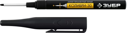 ЗУБР Колибри-30 черный, наконечник L 30 мм,  2.8 мм, перманентный маркер для отверстий (06338-2) купить в Магнитогорске