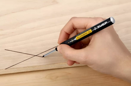 ЗУБР Колибри-30 черный, наконечник L 30 мм,  2.8 мм, перманентный маркер для отверстий (06338-2) купить в Магнитогорске