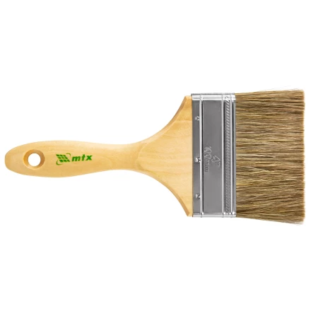 Кисть плоская &quot;Евро&quot; 4&quot;, смешанная щетина, деревянная ручка MTX 83082 купить в Магнитогорске