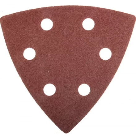 Треугольник шлифовальный ЗУБР &quot;МАСТЕР&quot; универсальный на велкро основе, 6 отверстий, Р100, 93х93х93мм, 5шт 35583-100 купить в Магнитогорске