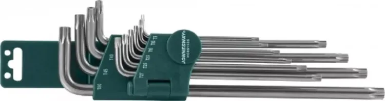 Набор ключей угловых Torx EXTRA LONG с центрирующим отверстием T9-T50 Jonnesway H08S110S 48066 купить в Магнитогорске