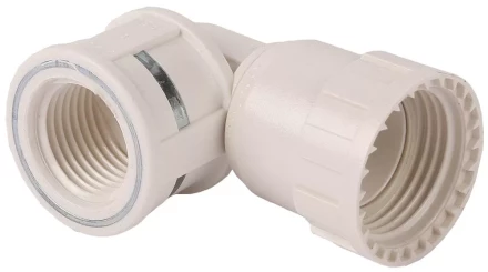 Переходник угловой 90° ЗУБР &quot;ШиреФит&quot; &quot;накидная гайка - внутренняя резьба&quot;, 20мм-1/2&quot; 51484-20-1/2 купить в Магнитогорске