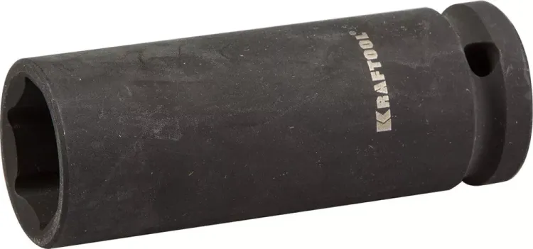 Торцовая головка KRAFTOOL "INDUSTRIE QUALITAT" ударная, удлиненная (1/2"), FLANK, Cr-Mo, фосфатированная, 21 мм 27942-21_z01 купить в Магнитогорске