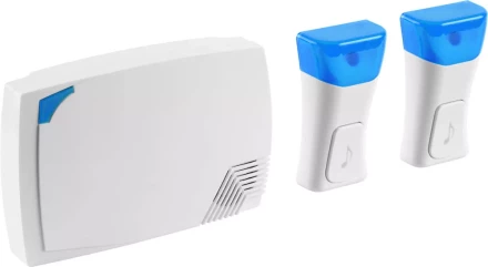 Звонок СВЕТОЗАР &quot;ОКТАВА&quot; электрический беспроводной 120м, 36 мелодий, 2 кнопки, А23, 3AA 58064-2 купить в Магнитогорске