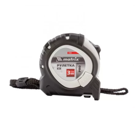Рулетка Neon 3 м x 16 мм обрезиненный корпус 3 фиксации Pro Matrix 32590 купить в Магнитогорске