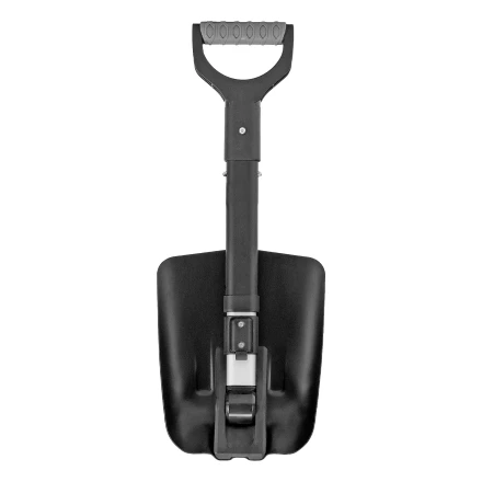 Лопата автомобильная складная, алюминиевая, 220х280х585-870 мм, телескопический черенок // Denzel 61695 купить в Магнитогорске