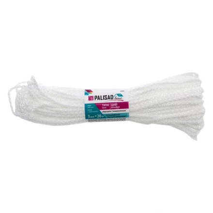 Шнур бельевой полипропиленовый с сердечником, 3 мм, L 20 м, белый, Home Palisad 937065 купить в Магнитогорске