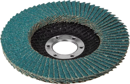 Круг шлифовальный ЗУБР &quot;ЭКСПЕРТ&quot; лепестковый торцевой, тип КЛТ 1, зерно-электрокорунд циркониевый, P60, 115х22,2мм 36595-115-60 купить в Магнитогорске