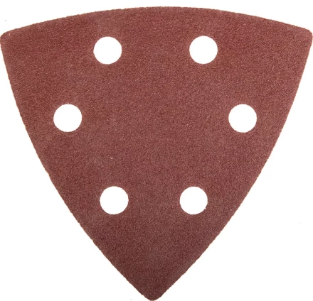 Треугольник шлифовальный ЗУБР &quot;МАСТЕР&quot; универсальный на велкро основе, 6 отверстий, Р120, 93х93х93мм, 5шт 35583-120 купить в Магнитогорске