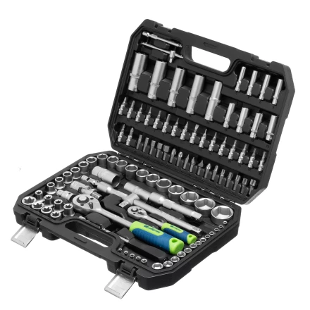 Набор инструментов Сибртех 13389, 1/2&quot;, 1/4&quot;, 108 предметов купить в Магнитогорске