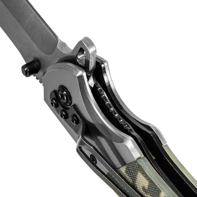 Нож складной Denzel, многоцелевой, системы Liner-Lock, с накладкой G10 на классической рукоятке, 79207 купить в Магнитогорске