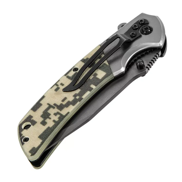Нож складной Denzel, многоцелевой, системы Liner-Lock, с накладкой G10 на классической рукоятке, 79207 купить в Магнитогорске