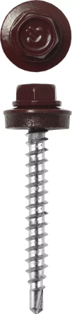 Саморезы ЗУБР &quot;ПРОФЕССИОНАЛ&quot; окраш., RAL 3005 темно-красн., для крепл. кров. матер. к дерев. обреш., 4.8x29мм, 400шт 4-300315-48-029-3005 купить в Магнитогорске
