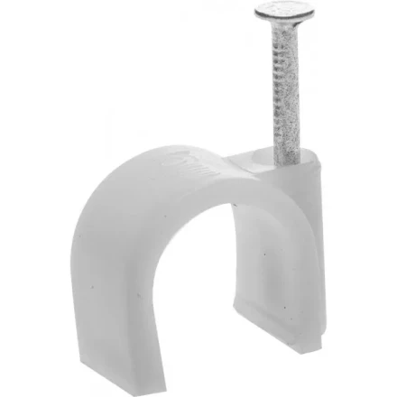 Скоба-держатель для круглого кабеля, с оцинкованным гвоздем, 16 мм, 40 шт, STAYER Master 4510-16 4510-16 купить в Магнитогорске