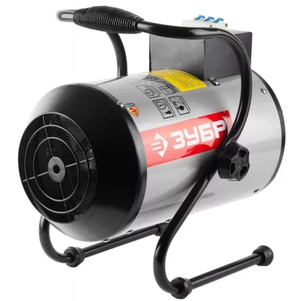 Пушка ЗУБР &quot;ЭКСПЕРТ&quot; тепловая, электрическая, встроенный автомат, с подставкой, 220В, 3/1,5 кВт ЗТПЭ-3.0-НА купить в Магнитогорске