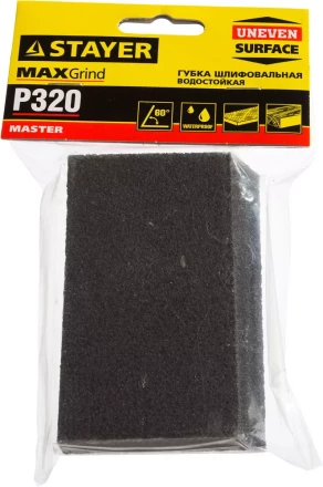 Губка шлифовальная STAYER &quot;MASTER&quot; угловая, зерно - оксид алюминия, Р320, 100 x 68 x 42 x 26 мм, средняя жесткость 3561-320 купить в Магнитогорске
