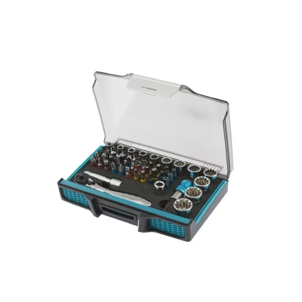 Трещотка с набором бит и торцевых головок, Адаптер и удлинитель, 49 штук,  S2 Gross 11600 купить в Магнитогорске