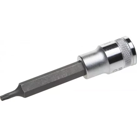 Торцовая бита-головка KRAFTOOL "INDUSTRIE QUALITAT", удлиненная, материал S2, TORX, сатинированная, 1/2", Т20 27906-20 купить в Магнитогорске