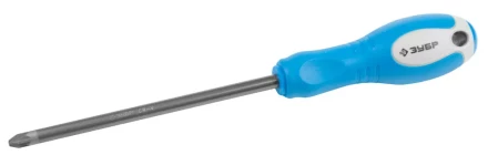 Отвертка ЗУБР, Cr-V сталь, трехкомпонентная рукоятка, цветовая индикация типа шлица, PZ №3, 150мм 25253-3-150 купить в Магнитогорске