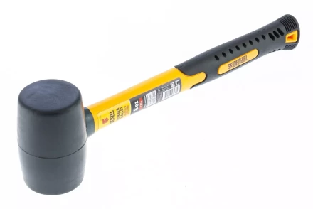 Киянка резиновая, 8 oz, черная резина, фибергласовая рукоятка// Denzel 7711175 купить в Магнитогорске