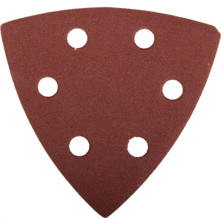 Треугольник шлифовальный ЗУБР &quot;МАСТЕР&quot; универсальный на велкро основе, 6 отверстий, Р180, 93х93х93мм, 5шт 35583-180 купить в Магнитогорске