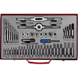 Набор метчиков и плашек ЗУБР "МАСТЕР", сталь 9ХС, 52 предмета 28130-H52_z01